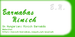 barnabas minich business card